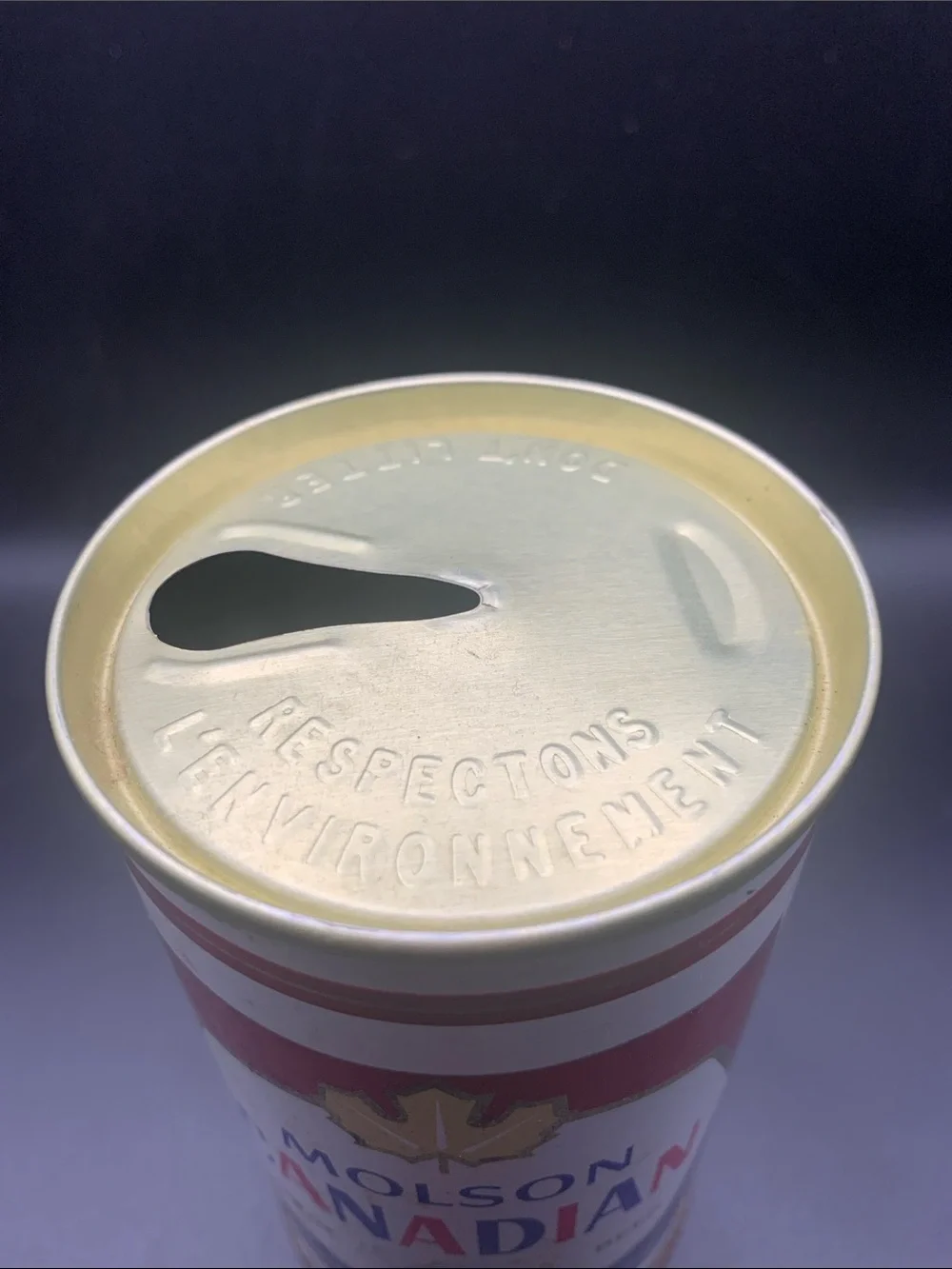 Vintage Beer Can Molson Canadian Lager Biere Beer Empty Steel Can